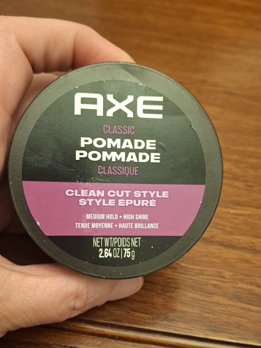AXE Pomade Clean Cut Style Medium Hold 75g Metal Jar New